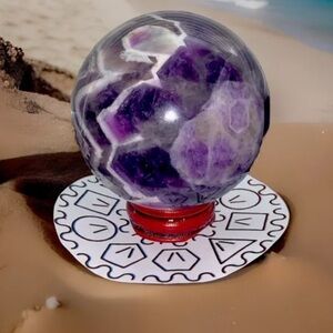 Natural Dream Amethyst Quartz Crystal Sphere Ball Healing